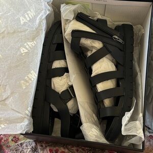 MIA Black Strappy Sandals